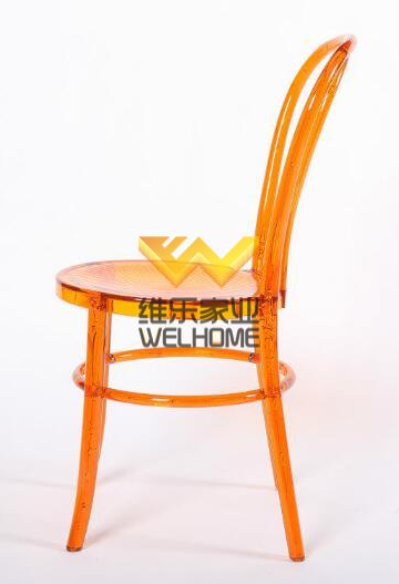 Orange acrylic vienna thonet chair for wedding/event